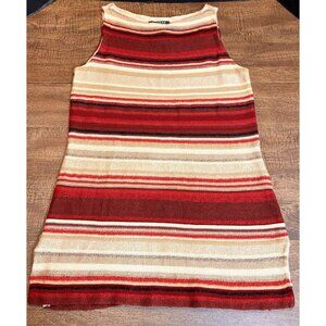 Lauren Ralph Lauren Sweater Sleeveless Tank/Tunic Women's M Linen Boho Beachy